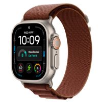 Apple Watch Ultra 4, 49 мм, Natural Titanium Burgundy Alpine Loop S/M
