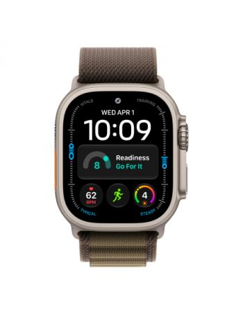 Apple Watch Ultra 4, 49 мм, Natural Titanium Dark Olive Alpine Loop M/L