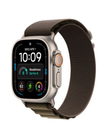 Apple Watch Ultra 4, 49 мм, Natural Titanium Dark Olive Alpine Loop M/L