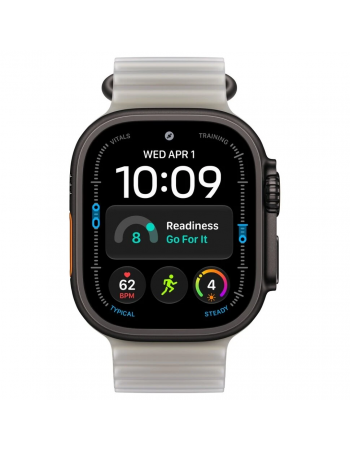 Apple Watch Ultra 4, 49 мм, Black Titanium Translucent Gray Ocean Band S/M