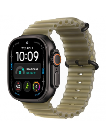 Apple Watch Ultra 4, 49 мм, Black Titanium Translucent Kelp Ocean Band S/M
