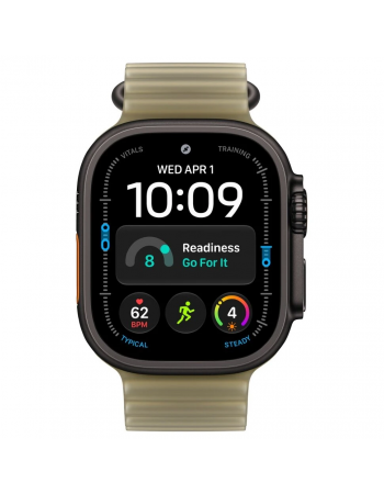 Apple Watch Ultra 4, 49 мм, Black Titanium Translucent Kelp Ocean Band S/M