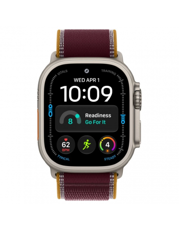 Apple Watch Ultra 4, 49 мм, Natural Titanium Burgundy Trail Loop M/L