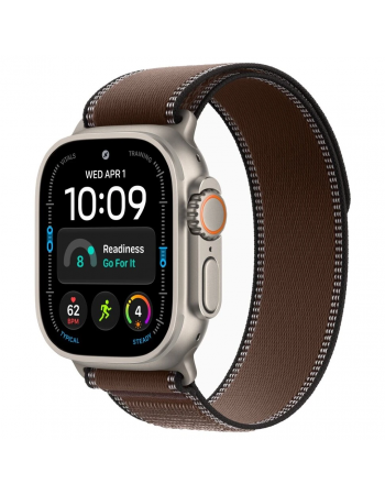 Apple Watch Ultra 4, 49 мм, Natural Titanium Dark Umber Trail Loop M/L