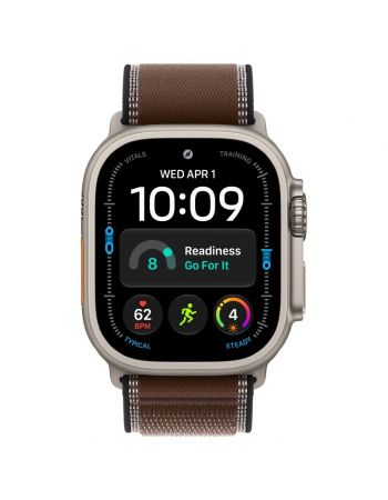 Apple Watch Ultra 4, 49 мм, Natural Titanium Dark Umber Trail Loop M/L