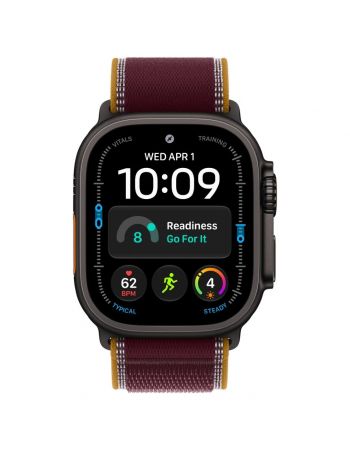 Apple Watch Ultra 4, 49 мм, Black Titanium Burgundy Trail Loop S/M