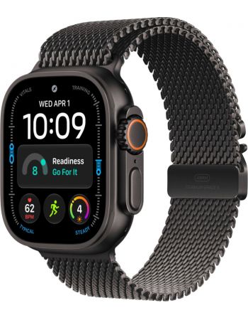 Apple Watch Ultra 4, 49 мм, Black Titanium Black Milanese Loop M