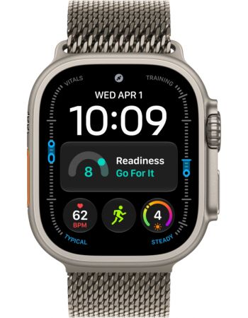 Apple Watch Ultra 4, 49 мм, Natural Titanium Natural Milanese Loop L