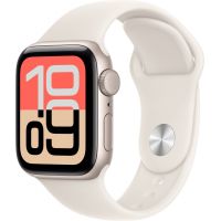 Apple Watch SE 3 44 mm, Starlight Aluminum Starlight Sport Band S/M
