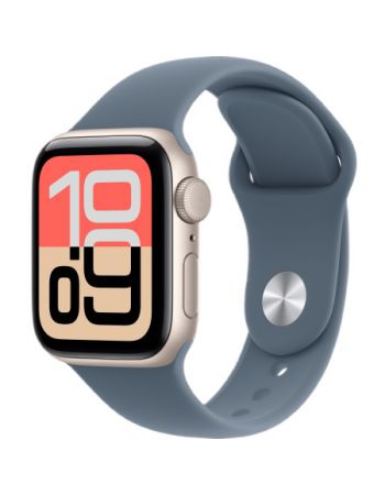 Apple Watch SE 3 40 mm, Starlight Aluminum Anchor blue Sport Band M/L