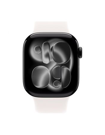 Apple Watch Series 11, 46 mm, Jet Black Aluminum Light Blush Sport Band M/L