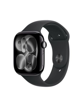 Apple Watch Series 11, 46 mm, Jet Black Aluminum Black Sport Band M/L