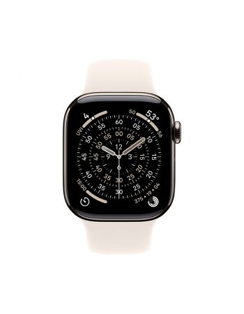 Apple Watch Series 11, 42 mm, Nalural Titanium GPS+Cellular, Starlight Sport Band M/L