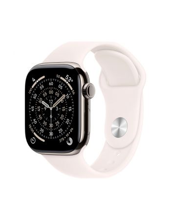 Apple Watch Series 11, 42 mm, Nalural Titanium GPS+Cellular, Light Blush Sport Band M/L