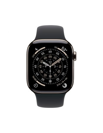 Apple Watch Series 11, 46 mm, Nalural Titanium GPS+Cellular, Black Sport Band M/L