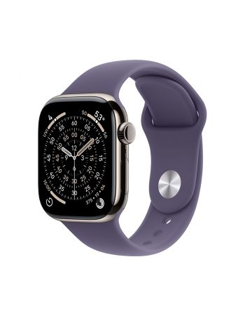 Apple Watch Series 11, 42 mm, Nalural Titanium GPS+Cellular, Purple Fog Sport Band M/L