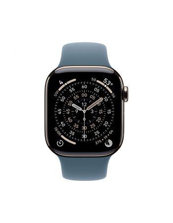 Apple Watch Series 11, 42 mm, Nalural Titanium GPS+Cellular, Anchor blue Sport Band M/L