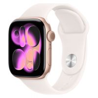 Apple Watch Series 11, 46 mm, Rose Gold Aluminum Starlight Sport Band M/L