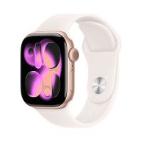 Apple Watch Series 11, 46 mm, Rose Gold Aluminum Light Blush Sport Band S/M