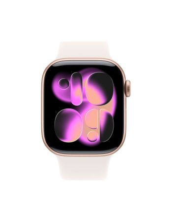 Apple Watch Series 11, 42 mm, Rose Gold Aluminum Light Blush Sport Band M/L