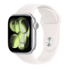 Apple Watch Series 11, 42 mm, Silver Aluminum Light Blush Sport Band M/L