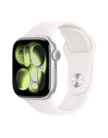 Apple Watch Series 11, 42 mm, Silver Aluminum Light Blush Sport Band S/M