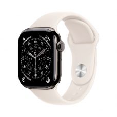 Apple Watch Series 11, 42 mm, Slate Titanium GPS+Cellular, Starlight Sport Band M/L