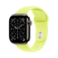 Apple Watch Series 11, 46 mm, Slate Titanium GPS+Cellular, Neon Yellow Sport Band S/M