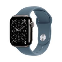 Apple Watch Series 11, 42 mm, Slate Titanium GPS+Cellular, Anchor blue Sport Band M/L