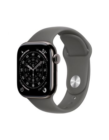 Apple Watch Series 11, 46 mm, Slate Titanium GPS+Cellular, Stone Gray Sport Band M/L
