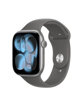 Apple Watch Series 11, 42 mm, Space Gray Aluminum Stone Gray Sport Band M/L