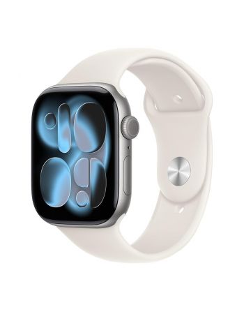 Apple Watch Series 11, 42 mm, Space Gray Aluminum Starlight Sport Band M/L