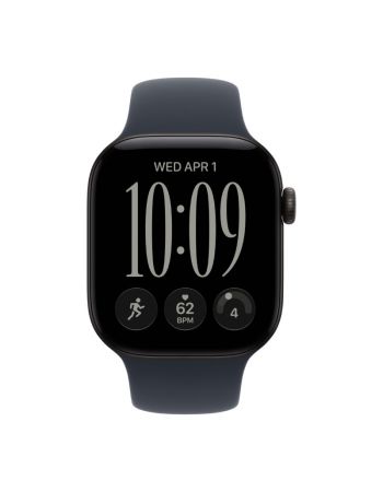 Apple Watch Series 12, 42 mm, Black Aluminum Navy Blue Sport Band S/M