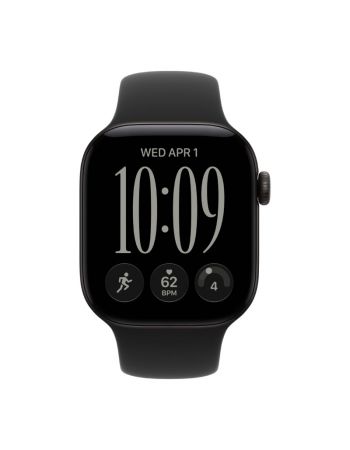 Apple Watch Series 12, 42 mm, Black Aluminum Black Sport Band S/M
