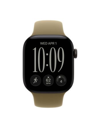Apple Watch Series 12, 42 mm, Black Aluminum Olive Sport Band S/M