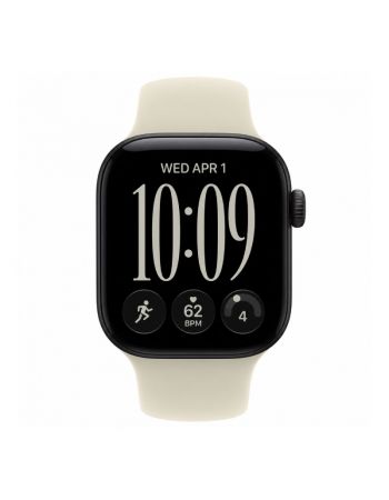 Apple Watch Series 12, 42 mm, Black Aluminum Sand Sport Band S/M
