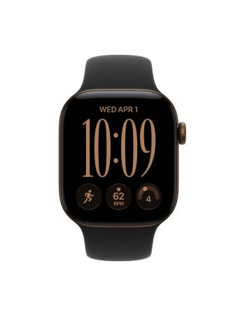 Apple Watch Series 12, 42 mm, Dark Bronze Aluminum Black Sport Band S/M