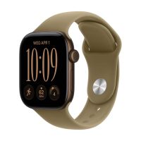 Apple Watch Series 12, 42 mm, Dark Bronze Aluminum Olive Sport Band M/L