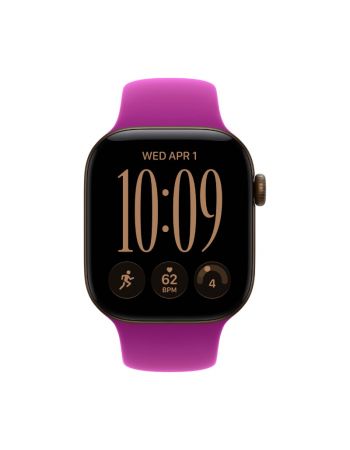 Apple Watch Series 12, 42 mm, Dark Bronze Aluminum Magenta Sport Band S/M