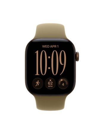 Apple Watch Series 12, 42 mm, Dark Bronze Aluminum Olive Sport Band S/M