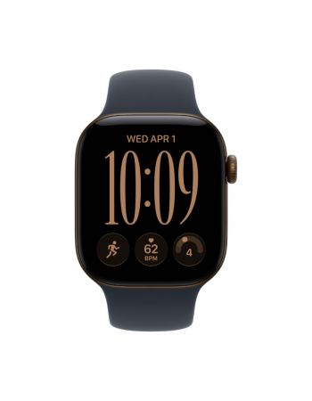 Apple Watch Series 12, 42 mm, Dark Bronze Aluminum Navy Blue Sport Band S/M