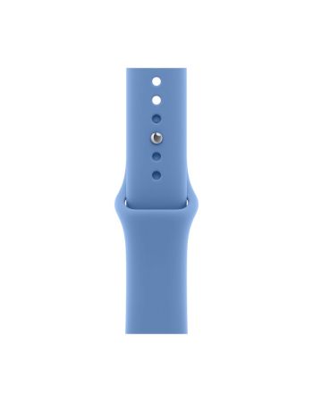 Apple Watch Series 12, 42 mm, Black Aluminum Wildflower Blue Sport Band S/M