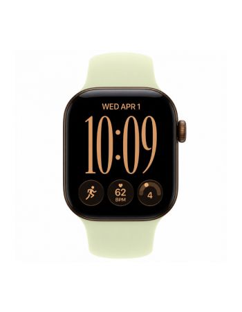Apple Watch Series 12, 42 mm, Dark Bronze Aluminum Pale Succulent Sport Band S/M