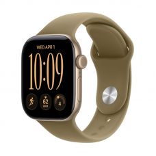 Apple Watch Series 12, 42 mm, Light Gold Aluminum Olive Sport Band S/M
