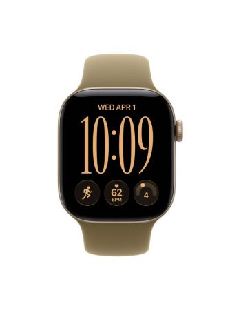 Apple Watch Series 12, 42 mm, Light Gold Aluminum Olive Sport Band S/M