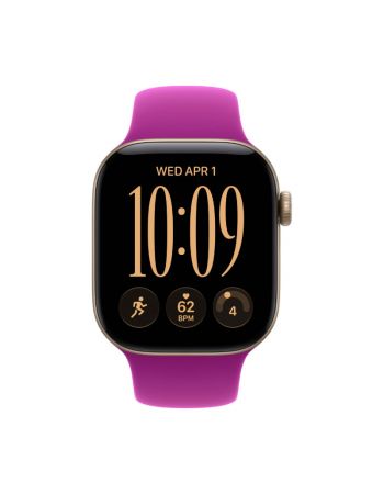 Apple Watch Series 12, 42 mm, Light Gold Aluminum Magenta Sport Band S/M