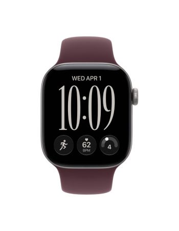 Apple Watch Series 12, 42 mm, Space Gray Aluminum Burgundy Sport Band S/M