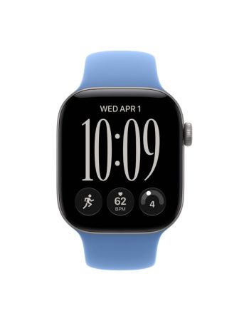 Apple Watch Series 12, 42 mm, Space Gray Aluminum Wildflower Blue Sport Band S/M