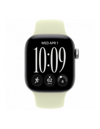 Apple Watch Series 12, 42 mm, Space Gray Aluminum Pale Succulent Sport Band S/M
