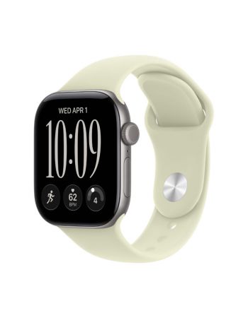 Apple Watch Series 12, 42 mm, Space Gray Aluminum Pale Succulent Sport Band S/M